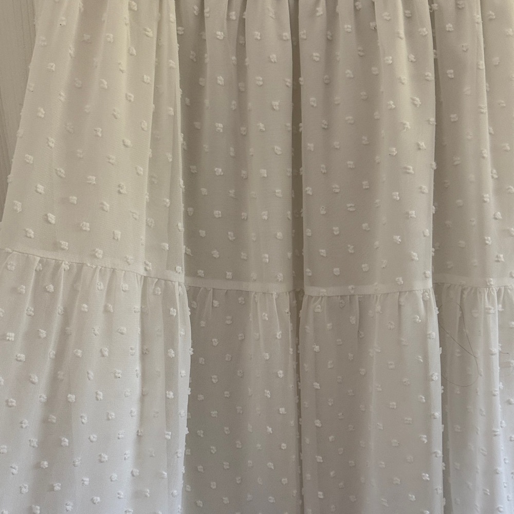 White Ruffled Maxi Dress - Picture 4 of 6